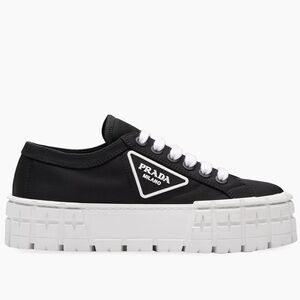 Prada Double Wheel Re-nylon Gabardine Sneakers